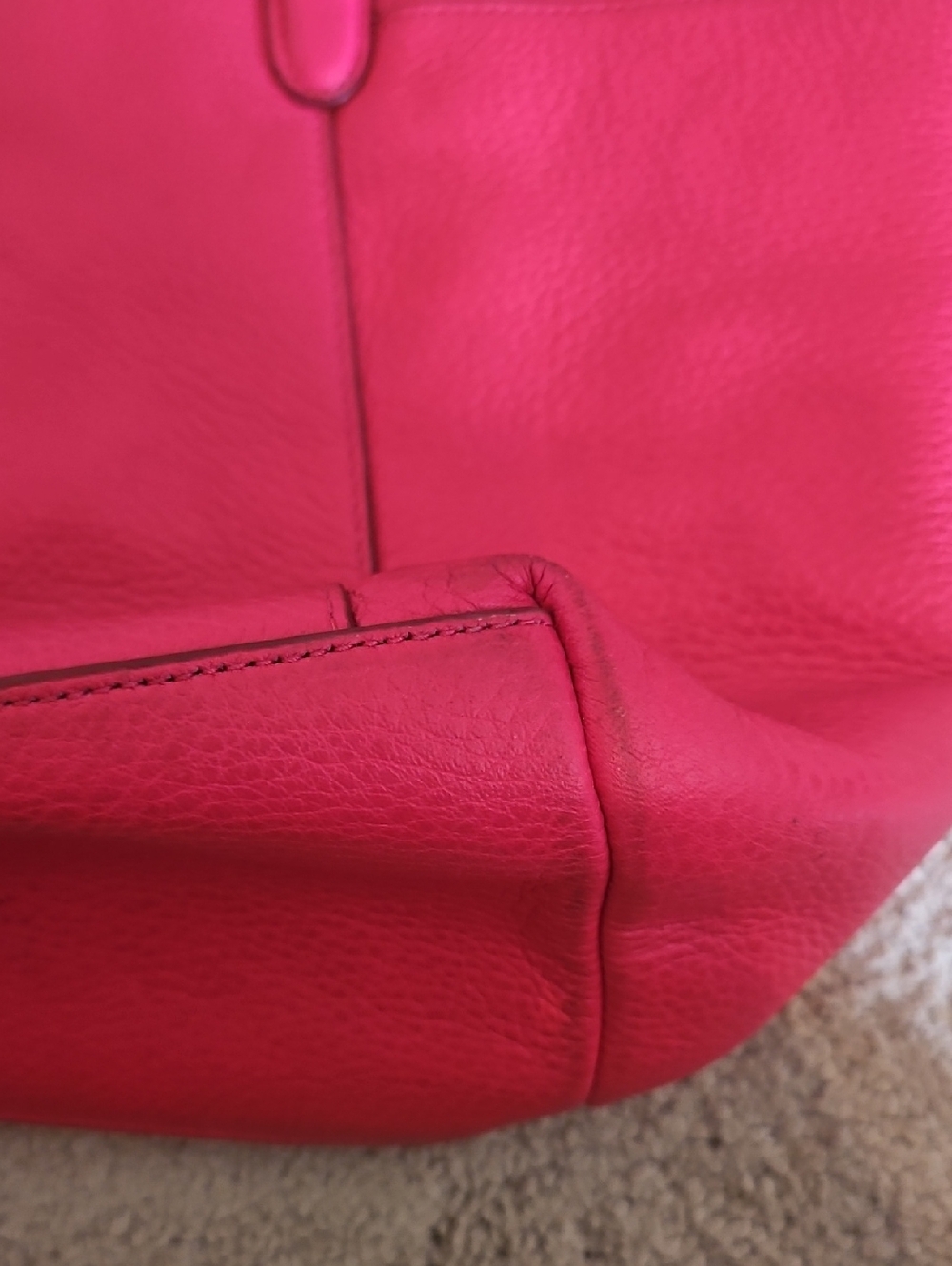 EUC Coach Ava Pink Pebble Leather Tote Bag - Signature Gold Logo - Picture 7 of 14